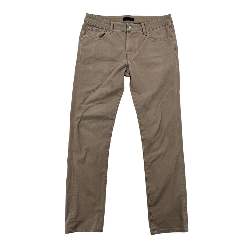 Uniqlo EZY Ultra Stretch Jeans Mens 30x34 Tan Excellent Slim Straight Comfort